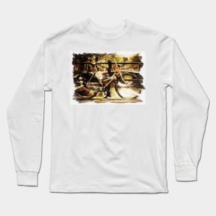 AMSTERDAM, Netherlands Watercolor Bike Fine Art Long Sleeve T-Shirt